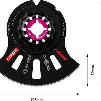 Bosch EXPERT Multi Material ACZ 105 ET Lames de scie segment Starlock 105 mm - 5 pièces