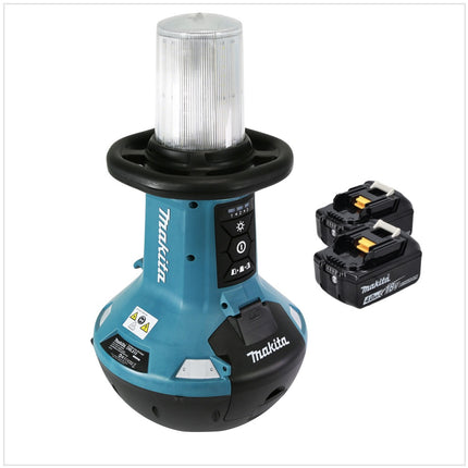 Makita DML 810 M Lampe LED sans fil 18 / 36 V ( 2 x 18 V ) 5500 lm IP54 + 2x batterie 4,0 Ah - sans chargeur