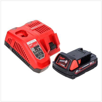 Milwaukee M18 BLID2-201FC TX Visseuse à percussion sans fil 180 Nm 1/4" 18V Brushless + 1x Batterie 2,0 Ah + Chargeur + Coffret TX