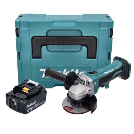 Makita DGA 452 F1J Meuleuse d'angle sans fil 18 V 115 mm + 1x Batterie 3,0 Ah + Makpac - sans chargeur