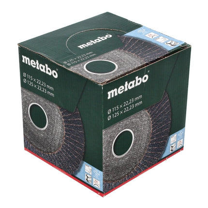Metabo Plateau abrasif à lamelles P 80 - 125 mm - 22,23 mm pour meuleuses d'angle (20 x 623149000)