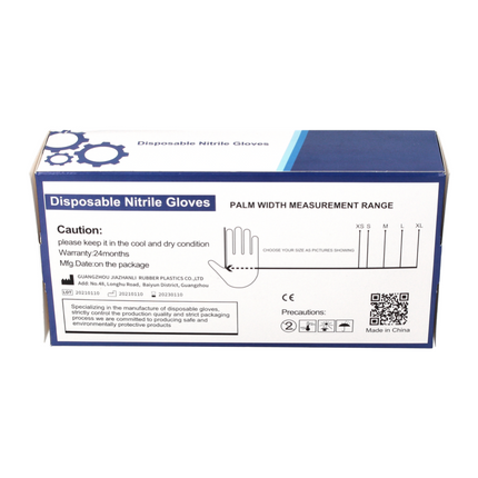 Gants jetables en nitrile - 100 pièces taille S / petit - non stérile