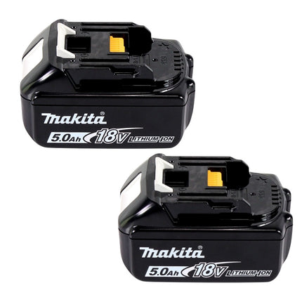 Makita Power Source Kit 18 V avec 2x BL 1850 B batterie 5,0 Ah ( 197280-8 ) + DC 18 SH chargeur double ( 199687-4 ) + Makpac