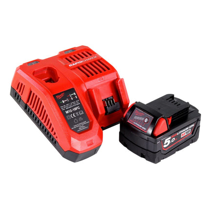 Milwaukee M18 FMT-501X FUEL Battery Multitool 18 V Brushless + 1x batterie 5,0 Ah + chargeur + 7 pcs. tools Set d'accessoires + HD Box