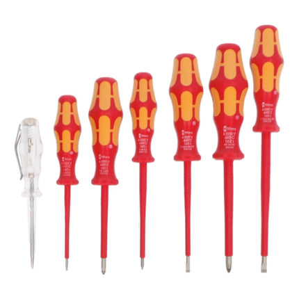 Wera Set de tournevis 160i/7 Kraftform Plus VDE 1000 V + Testeur de phase, 7 pcs.