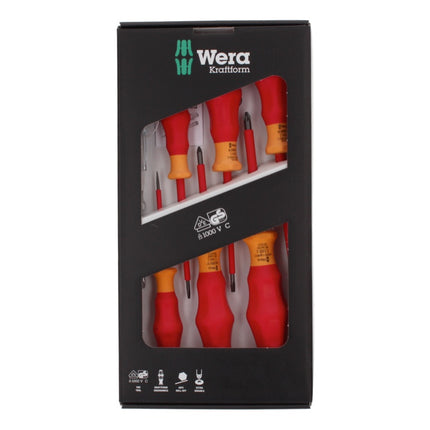 Wera 1160 i/1165 i/7 Schraubendreher Satz 7 tlg. Kraftform Comfort VDE 1000 V + Spannungsprüfer - Toolbrothers