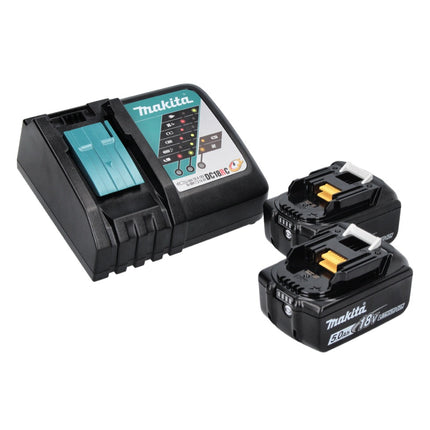 Makita DHP 486 RT Perceuse-visseuse à percussion sans fil 18 V 130 Nm Brushless + 2x batterie 5,0 Ah + chargeur