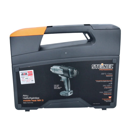 Steinel mobile heat MH 3 Akku Heißluftgebläse 18 V 300 / 500 °C CAS + 2x Akku 4,0 Ah + Ladegerät + Koffer - Toolbrothers