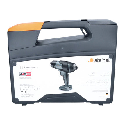 STEINEL Mobile Heat MH 5 Pistolet à air chaud sans fil 18V 50 - 500 °C CAS + 1x Batterie 8,0 Ah + Chargeur + Coffret (066611)