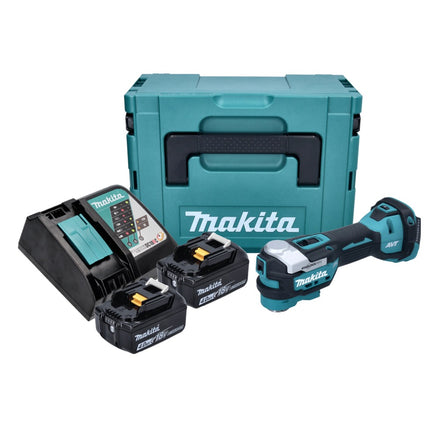 Makita DTM 52 RMJ Akku Multifunktionswerkzeug 18 V Starlock Max Brushless + 2x Akku 4,0 Ah + Ladegerät + Makpac - Toolbrothers