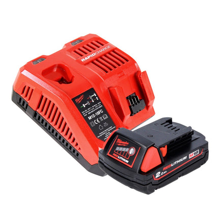 Milwaukee M18 BH-201FC marteau perforateur sans fil 18 V 1.2 J SDS plus + 1x batterie 2.0 Ah + kit chargeur