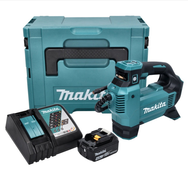 Makita DMP 181 RM1J Compresseur sur batterie 18 V 11,1 bar + 1x batterie 4,0 Ah + chargeur + Makpac