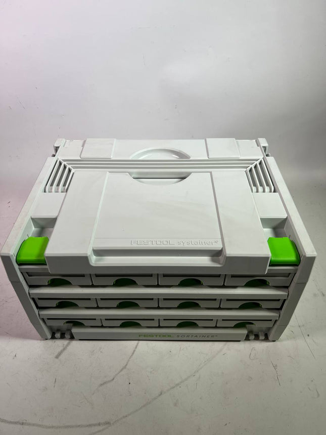 Festool Sortainer SYS 3 SORT 12 Sortiment Koffer mit 12 Faecher 491986 fuer Schrauben Duebel Naegel Beschaedigt 1 - toolbrothers