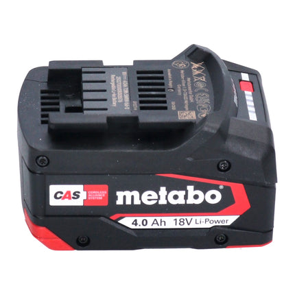 Metabo Set de base 2x Batteries Li-Power 4,0 Ah 18V CAS Li-Ion + Chargeur rapide ASC 145 (2x 625027000) (‭627378000‬)