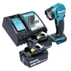 Makita DEADML815F1 Lampe LED sans fil 160lm 14,4 - 18V + 2x Batteries 3,0Ah + Chargeur