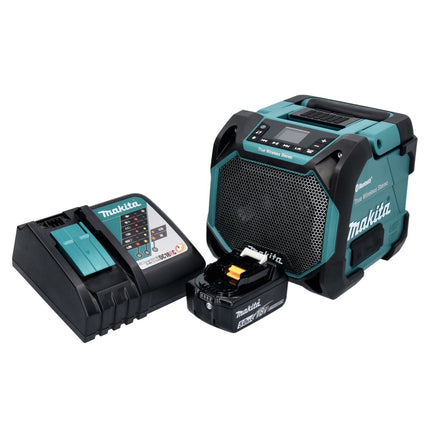 Makita DMR 203 RT1 Haut-parleur Bluetooth 12V 18V IP64 + 1x Batterie 5,0Ah + Chargeur