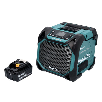 Makita DMR 203 G1 Haut-parleur Bluetooth 12V 18V IP64 + 1x Batterie 6,0Ah - sans chargeur