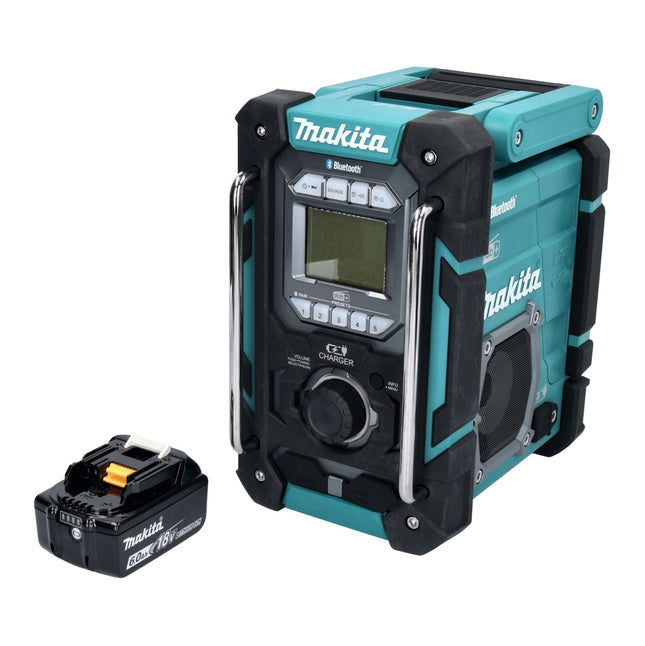Makita DMR 301 G1 Radio de chantier sans fil 12 V max - 18 V DAB / DAB+ / Bluetooth + 1x batterie 6,0 Ah - sans chargeur