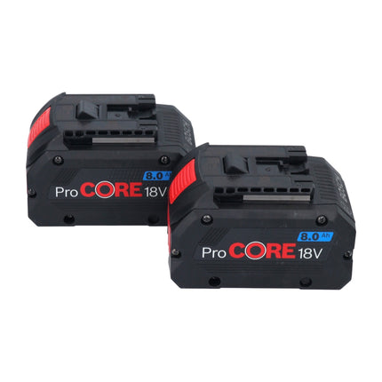 Bosch Kit de démarrage - 2x Batteries GBA ProCORE 18 V 8,0 Ah + Chargeur GAL 18V-160 C (1600A016GP)