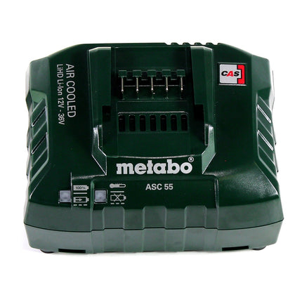 Metabo Set de base 2x bloc batterie Li-Power 18 V 4,0 Ah CAS Li-Ion + chargeur ASC 55 ( 685050380 )