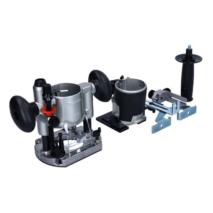 Makita RT 0702 CX2J Fraiseuse multifonctions 710 W 6 / 8 mm + module défonceuse + module fraiseuse de chant + module fraiseuse d'angle + Makpac