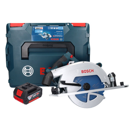 Bosch GKS 18V-68 GC Professional Scie circulaire portative sans fil 18 V 190 mm Biturbo Brushless + 1x batterie 5,0 Ah + L-BOXX - sans chargeur