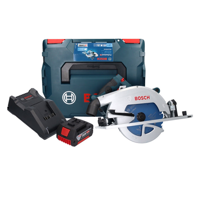 Bosch GKS 18V-68 GC Professional Scie circulaire portative sans fil 18 V 190 mm Biturbo Brushless + 1x batterie 5,0 Ah + chargeur + L-BOXX
