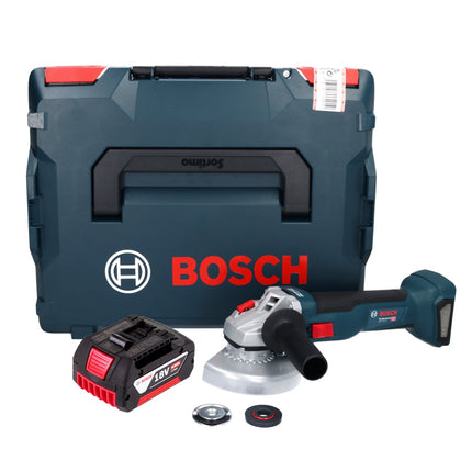 Bosch GWS 18V-10 Professional Meuleuse angulaire sans fil 18 V 125 mm Brushless + 1x batterie 4,0 Ah + L-Boxx - sans chargeur