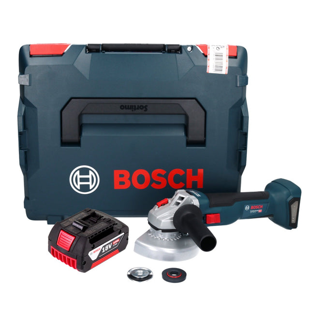 Bosch GWS 18V-10 Professional Meuleuse angulaire sans fil 18 V 125 mm Brushless + 1x batterie 4,0 Ah + L-Boxx - sans chargeur