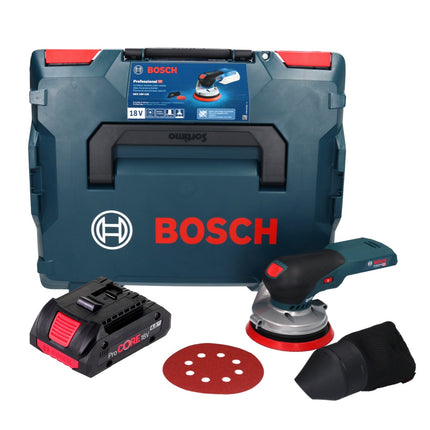 Bosch GEX 18V-125 Professional Ponceuse excentrique sans fil 18 V 125 mm Brushless + 1x batterie ProCORE 4,0 Ah + L-BOXX - sans chargeur