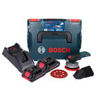 Bosch GEX 18V-125 Professional Ponceuse excentrique sans fil 18 V 125 mm Brushless + 2x batterie ProCORE 4,0 Ah + chargeur + L-BOXX