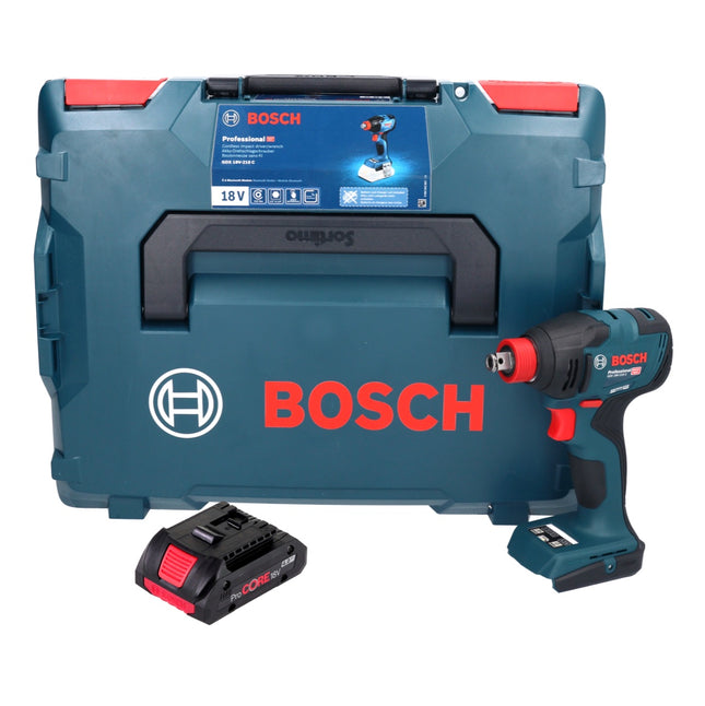 Bosch GDX 18V-210 C Professional Visseuse à chocs sans fil 18 V 210 Nm Brushless + 1x batterie ProCORE 4,0 Ah + module de connectivité + L-Boxx - sans chargeur