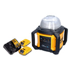 DeWalt DCL 074 D2 Projecteur de chantier sans fil Projecteur 18 V 5000 lm 4000 Kelvin + 2x batterie 2,0 Ah + chargeur