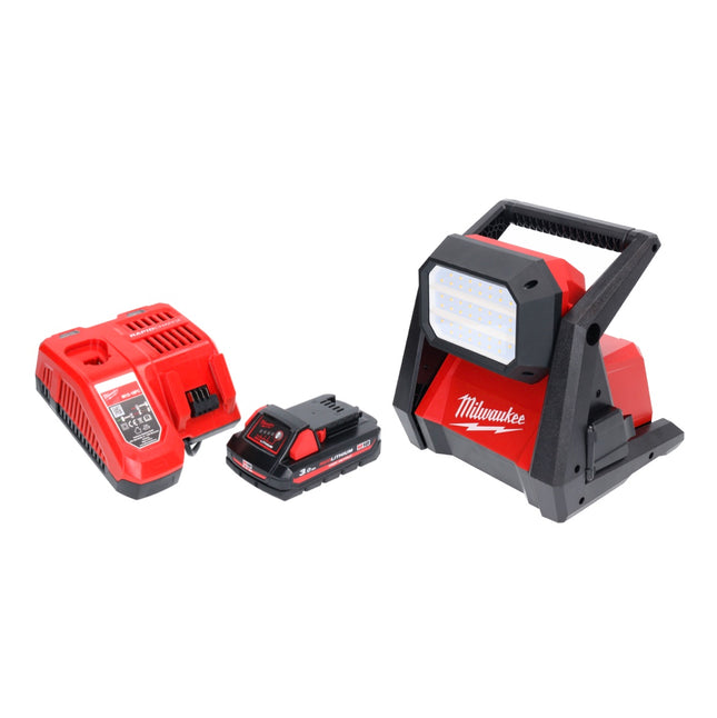 Milwaukee M18 HOAL-301FC Lampe de chantier LED sans fil 4000lm 18V + 1x Batterie 3,0Ah + Chargeur