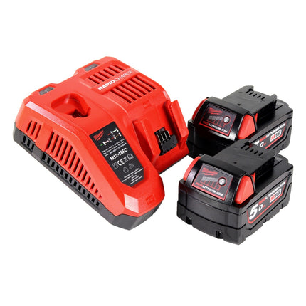 Milwaukee M18 HOAL-502FC Lampe de chantier LED sans fil 4000lm 18V + 2x Batteries 5,0Ah + Chargeur