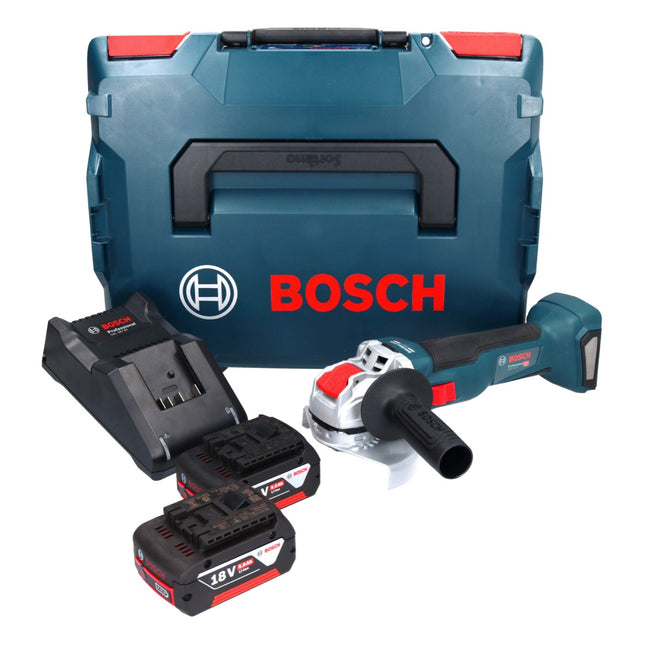 Bosch GWX 18V-10 Professional Meuleuse angulaire sans fil 18 V 125 mm X-LOCK Brushless + 2x batterie 5,0 Ah + chargeur + L-Boxx