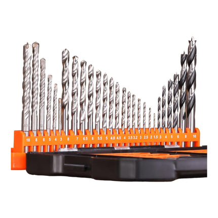 WellCut 101 pcs. set d'embouts et de forets en coffret 1/4'' Phillips / Pozidriv / Fente / Hex / Torx / Robertson / Mèches à bois, acier et pierre ( WC-DB101U )