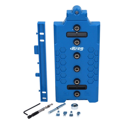 Kreg LR32 Lochreihen Bohrschablone 32 mm blau + 5 mm Bohrer ( KMA3232-INT ) - Toolbrothers