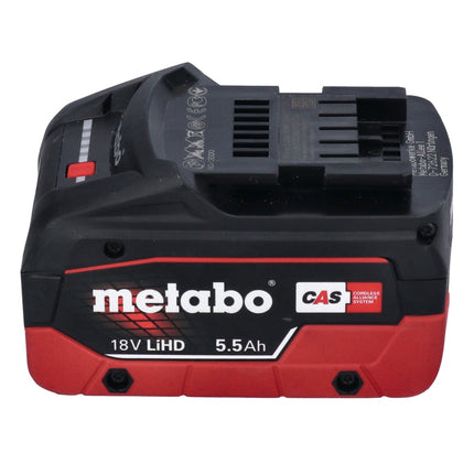 Metabo KH 18 LTX BL 28 Q Marteau perforateur sans fil 18 V 3 J SDS plus Brushless + 1x batterie 5,5 Ah + metaBOX - sans chargeur