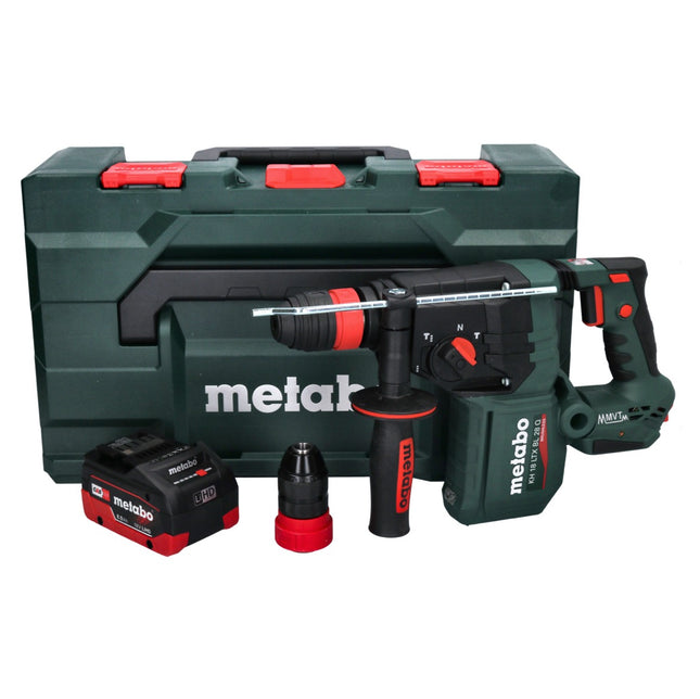 Metabo KH 18 LTX BL 28 Q Marteau perforateur sans fil 18 V 3 J SDS plus Brushless + 1x batterie 8,0 Ah + metaBOX - sans chargeur