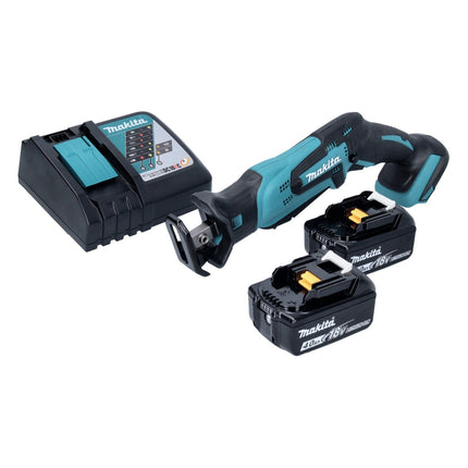 Makita DJR 185 RM batterie rechargeable Recipro Sbelsge 18 V + 2x batterie rechargeable 4,0 Ah + kit chargeur