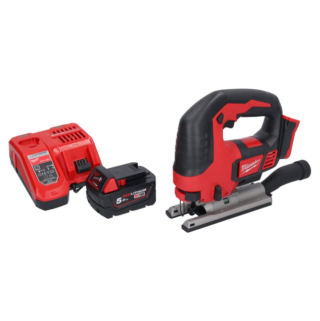 Milwaukee M18 BJS-501 Scie sauteuse sans fil 18 V + 1x batterie 5,0 Ah + chargeur