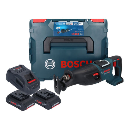 Bosch GSA 18V-28 Scie sabre sans fil 18 V BITURBO Brushless + 2x batterie ProCORE 4,0 Ah + chargeur + L-Boxx