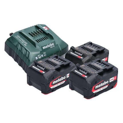 Metabo W 18 L 9-125 Quick Meuleuse d'angle sans fil 18 V 125 mm ( 602249960 ) + 3x batterie 4,0 Ah + chargeur + metaBOX