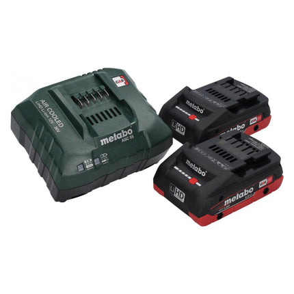 Metabo W 18 L 9-125 Quick Meuleuse d'angle sans fil 18 V 125 mm + 2x batterie 4,0 Ah + chargeur + metaBOX