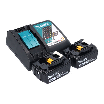 Makita DLX 4163 TX1 combo kit batterie 18 V DDF 485 + DJV 181 + DSS 610 + DTD 156 + 2x 5.0 Ah batterie + chargeur + sac