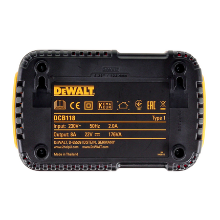 DeWalt DCB 118 X1 FlexVolt 54 V / 18 V Set de démarrage + 1x DCB 547 Batterie 9,0 Ah