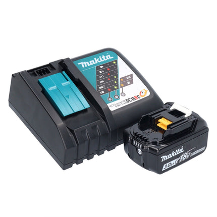 Makita DHP 453 RF1X1 Perceuse-visseuse à percussion sans fil 18 V 42 Nm + 1x Batterie 3,0 Ah + Chargeur + kit d'accessoires - 74 pièces + Coffret