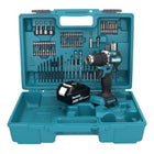 Makita DDF 487 F1X1 perceuse-visseuse sans fil 18 V 40 Nm sans balais + 1x batterie 3,0 Ah + jeu d'accessoires 74 pièces + mallette - sans chargeur