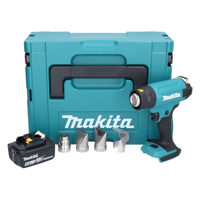 Makita DHG 181 G1J Pistolet air chaud sans fil 18 V 150 - 550C + 1x accu 6,0 Ah + Makpac - sans kit chargeur